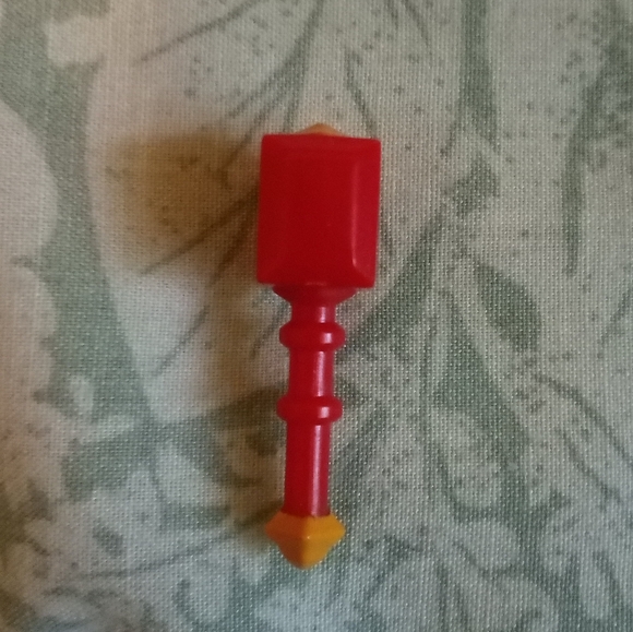 Red Hammer with Yellow Design Toy for Action Figures/Legos - Picture 3 of 4